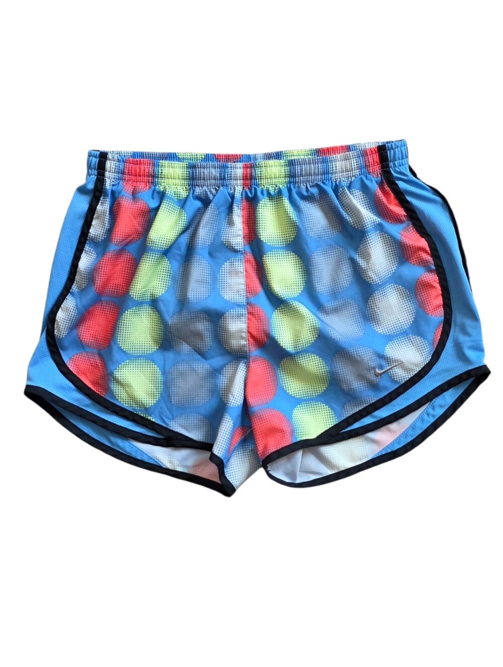 Nike Dri-FIT Small Blue Red Yellow Tempo Running Shorts Dot Print